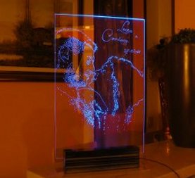 Lampada in plexiglass a led - Lampada per Anniversario